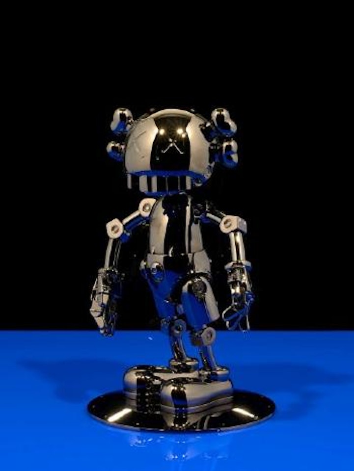 No future companion (Black chrome) by Hajime Sorayama by Kaws