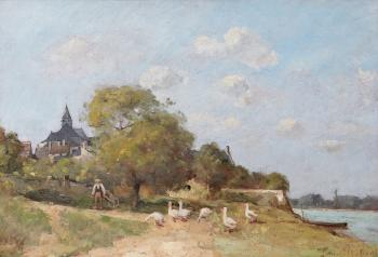 Le village de Candes by Paul Désiré Trouillebert