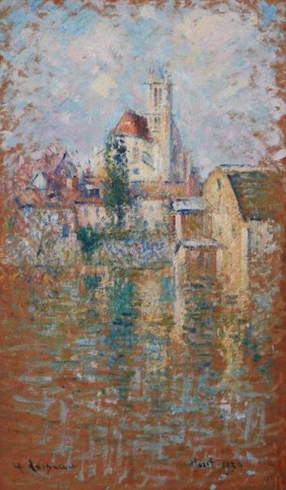 L'église de Moret, Cathédrale de Moret sur Loing by Gustave Loiseau
