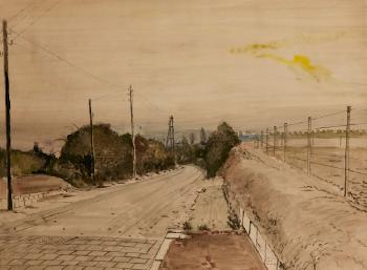 Rue de Moustier à Spy by Paul Delvaux