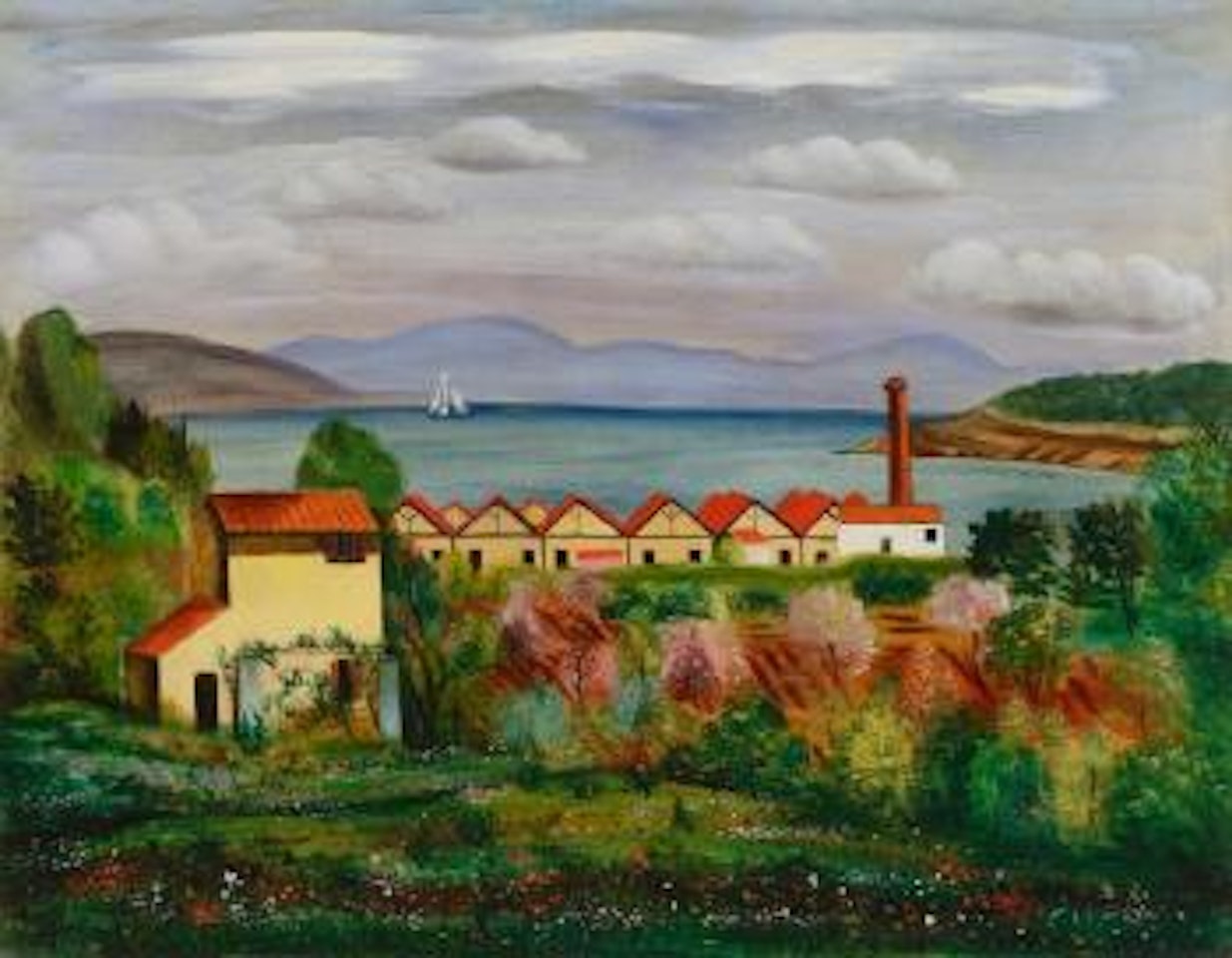L'usine entre le Brusc et Sanary sur Mer by Moïse Kisling