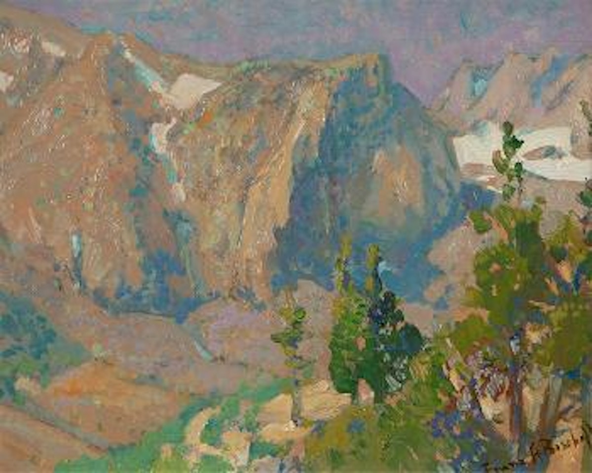 Eastern Sierra Nevada mountains, Big Pine Canyon, 'V- Notch' in Spring by Franz A Bischoff
