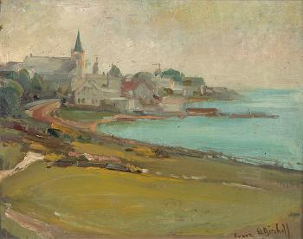 Normandy coastal village by Franz A Bischoff