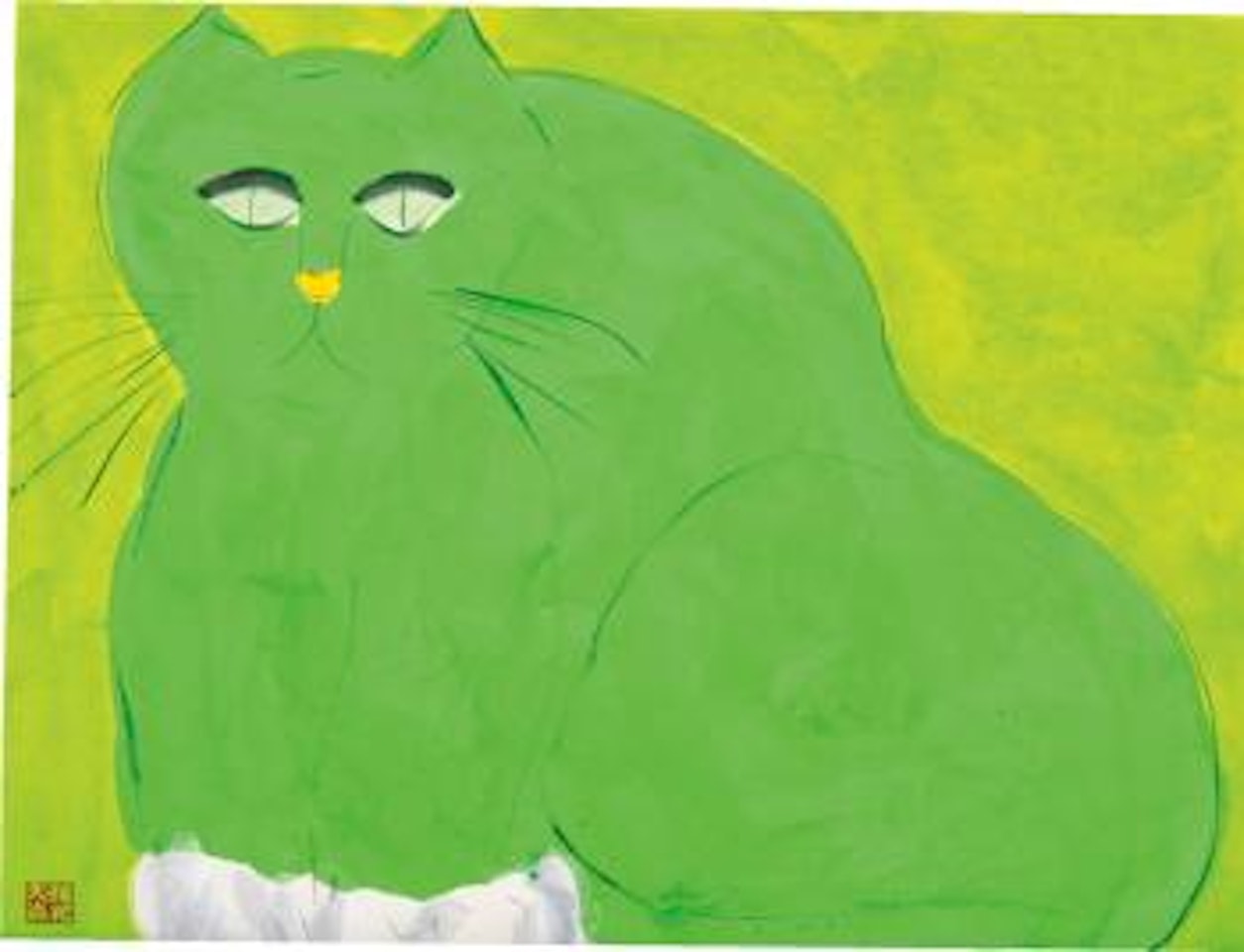 Green Cat by Walasse Ting