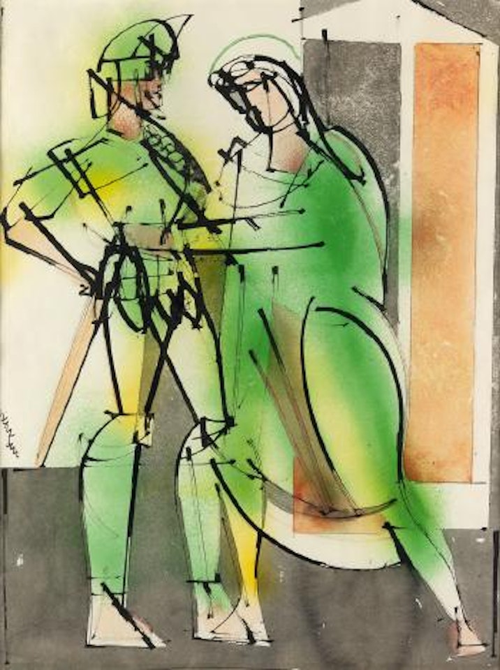 Untitled (Two Warriors) by Romare Bearden