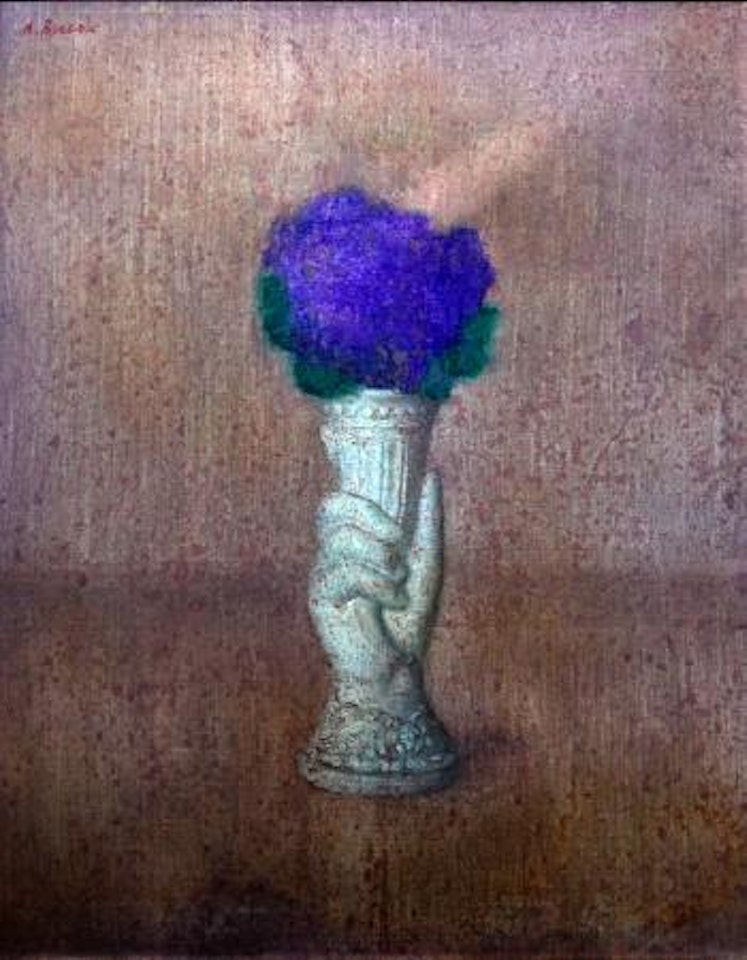 Vaso con violette by Antonio Bueno