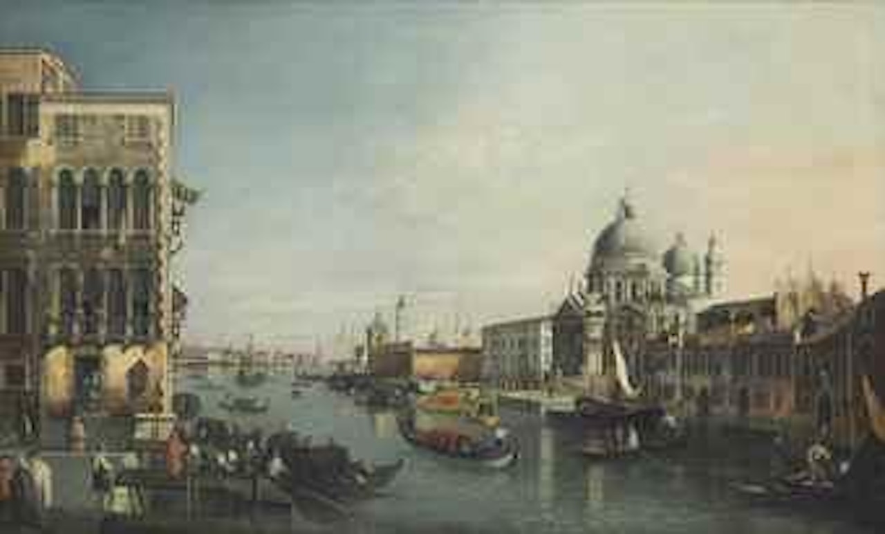 The Grand Canal, Venice, with the Salute and Dogana, from the Campo Santa Maria Zobenigo by Canaletto