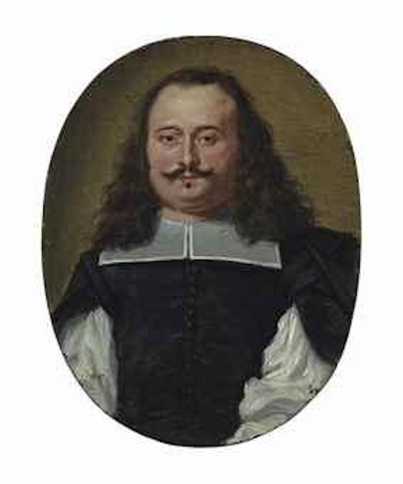 Portrait of a gentleman, half-length, in a black doublet and white collar by Italian School