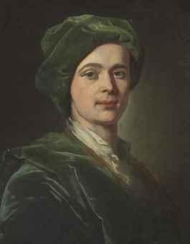 Portrait of a man, bust-length, in green velvet attire by Italian School