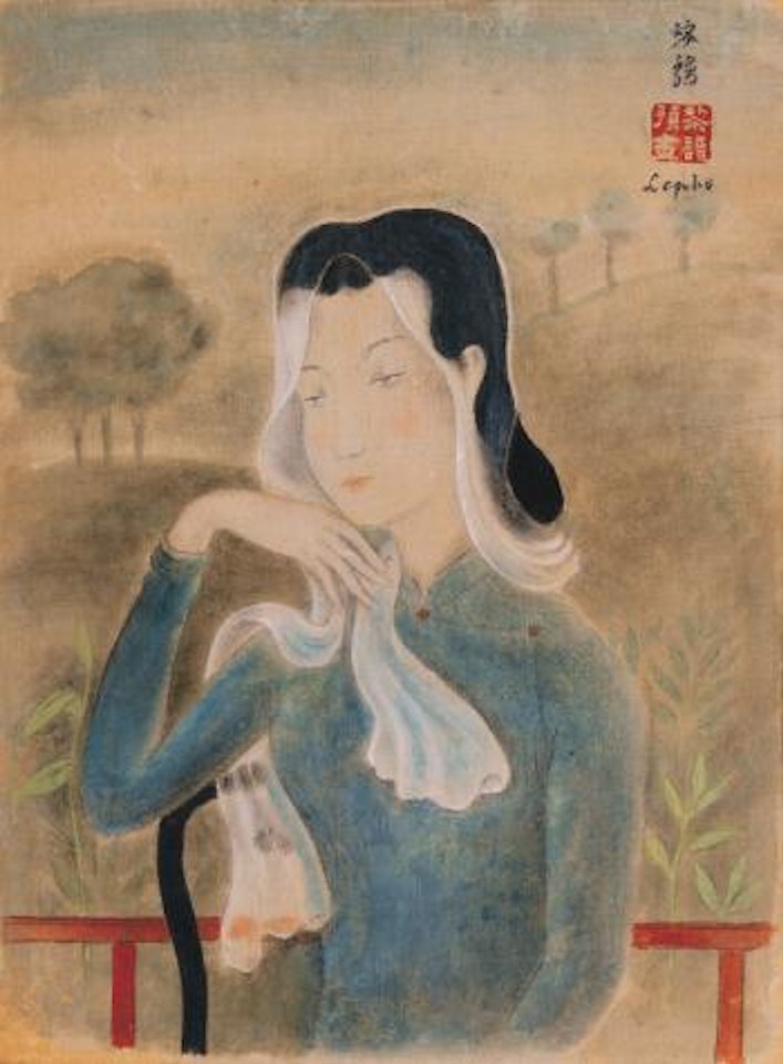 Jeune Femme Au Foulard Blanc (Young Woman with a White Scarf) by Le Pho