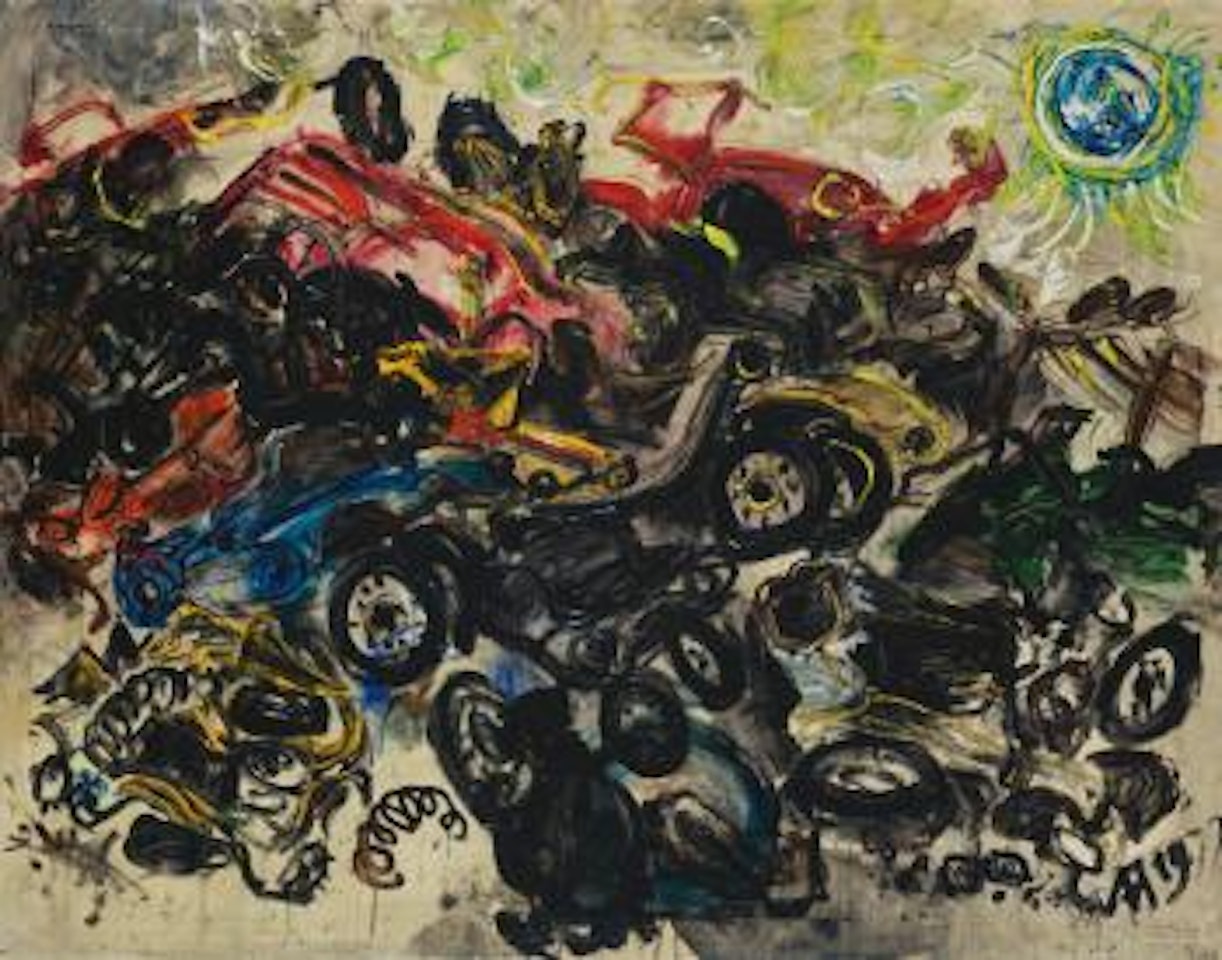 Sampah Mobil (Scrapyard) by Affandi