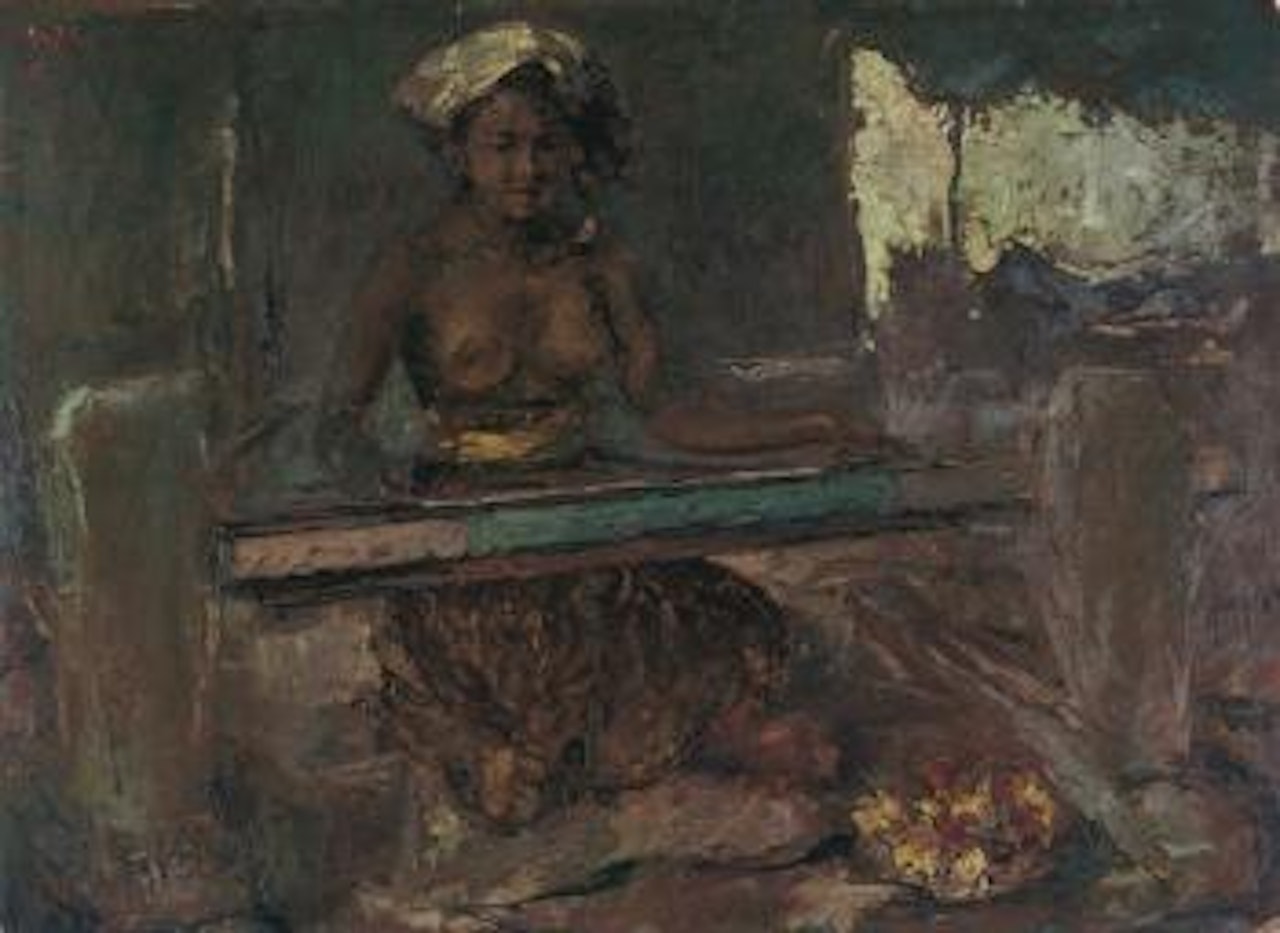 Balinese Weaver by Lee Man Fong