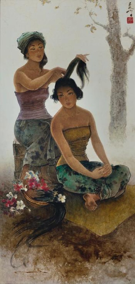 Balinese Maidens by Lee Man Fong