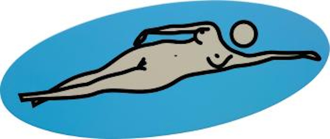 Christine Swimming by Julian Opie