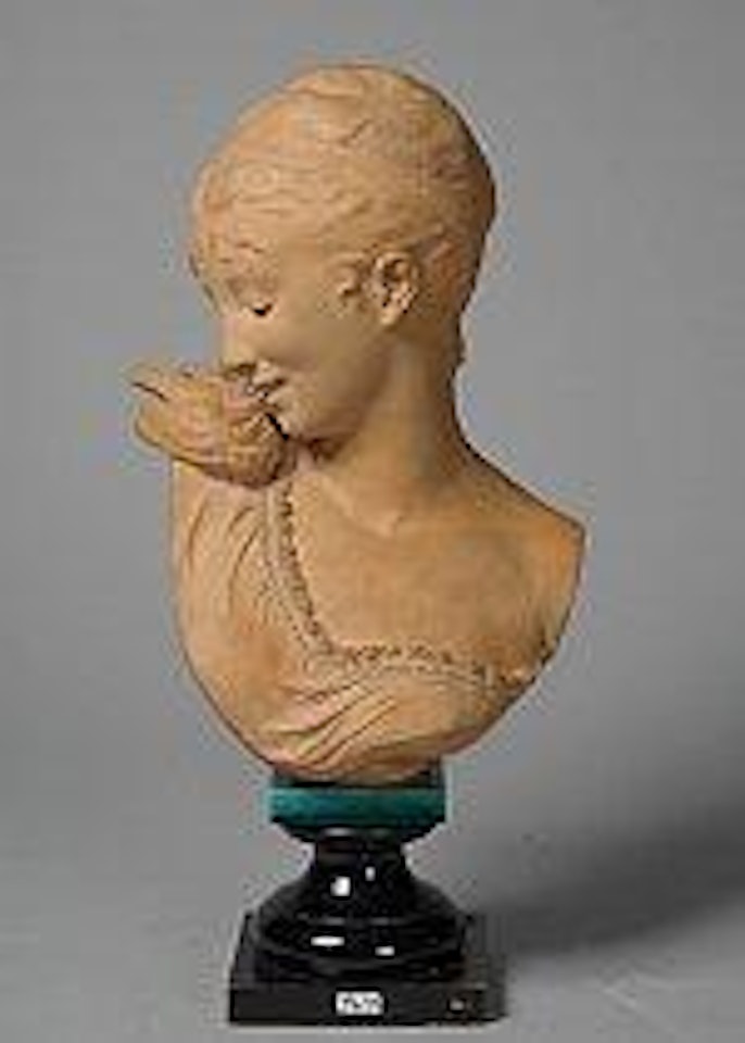 Buste de jeune fille à l’oiseau by Albert-Ernest Carrier-Belleuse