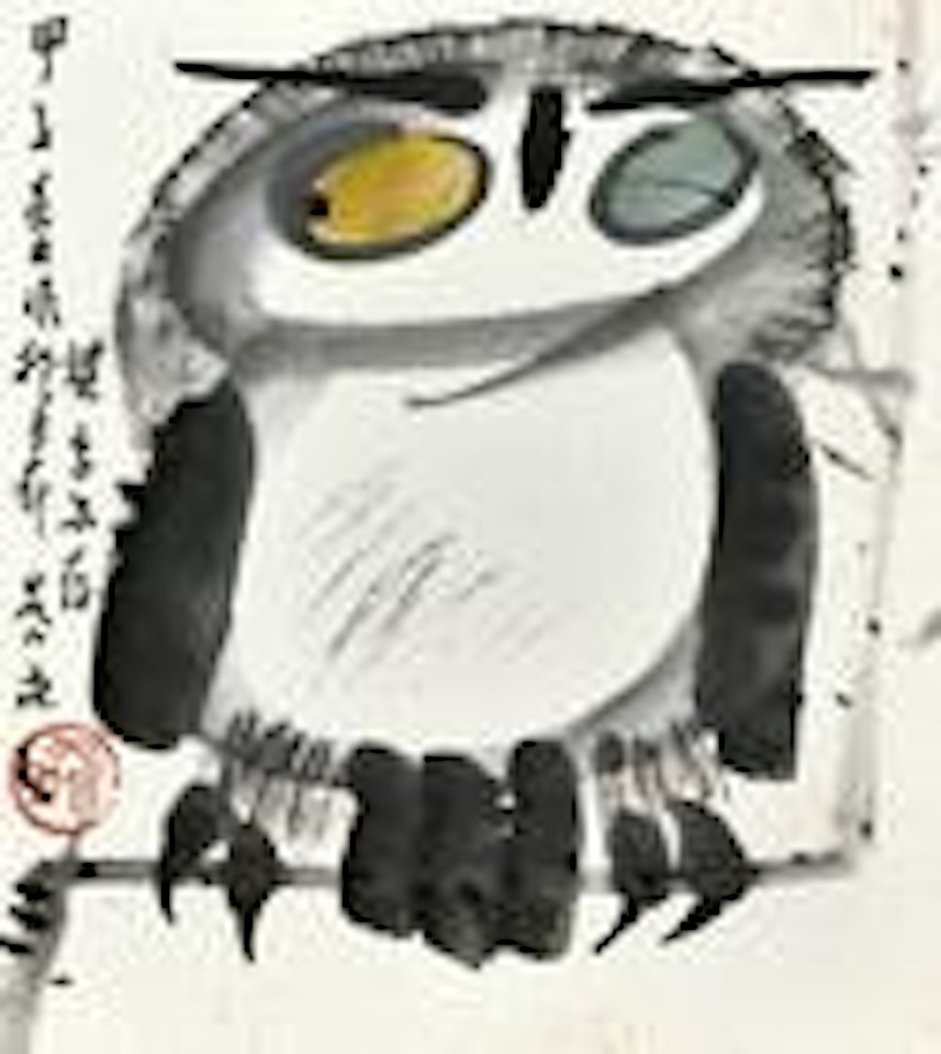 Owl by Huang Yongyu