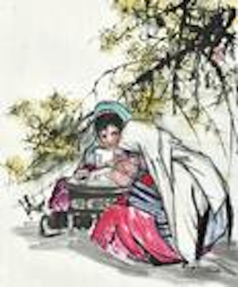 Girl Studying by Huang Zhou