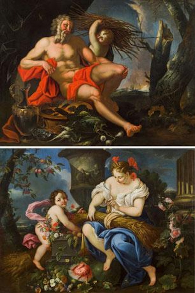 'Allegory of Summer' and 'Allegory of Winter' by Roman School