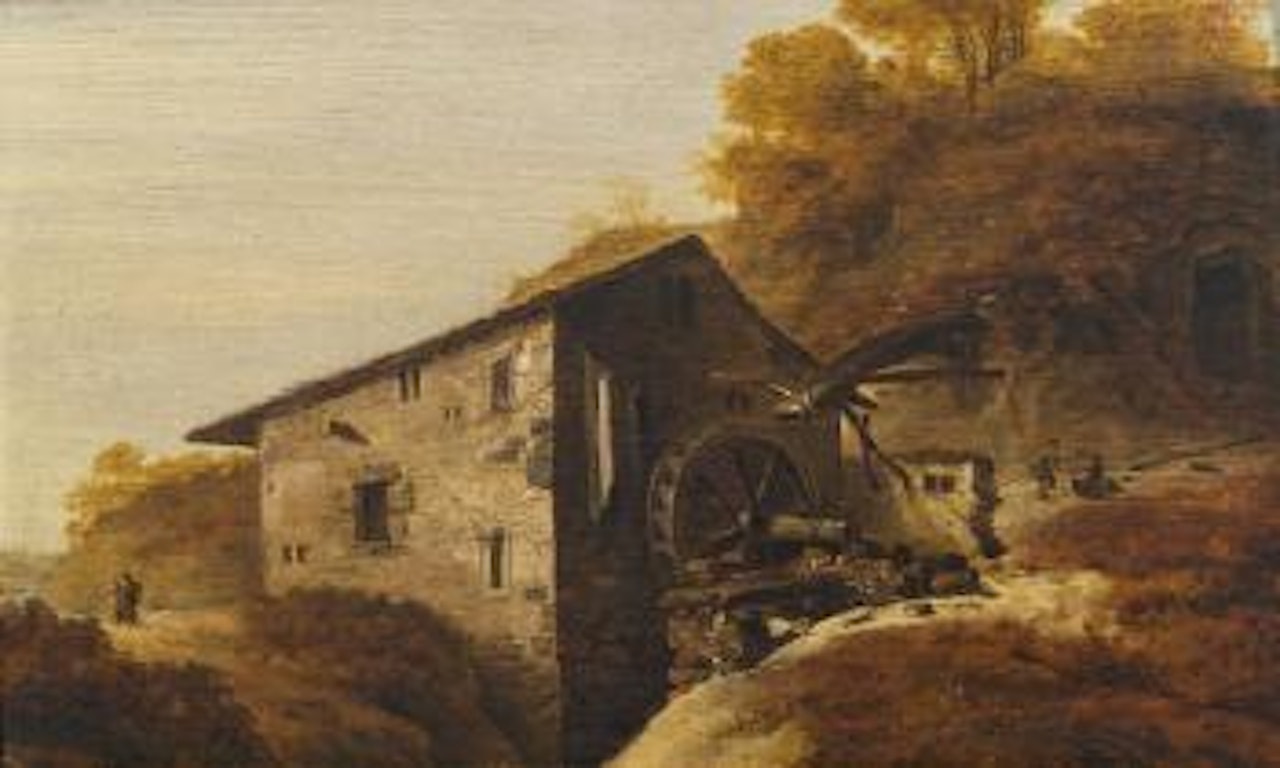 Watermill in a landscape by Dutch School