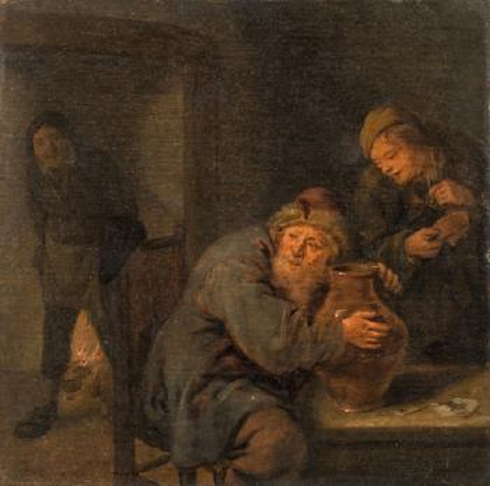 Peasants in an interior by Jan Miense Molenaer