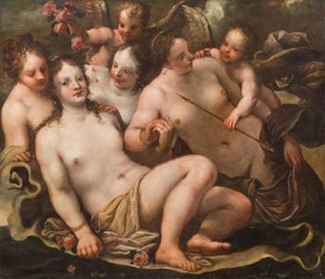 Venus, Amor und the Three Graces by Pietro Liberi