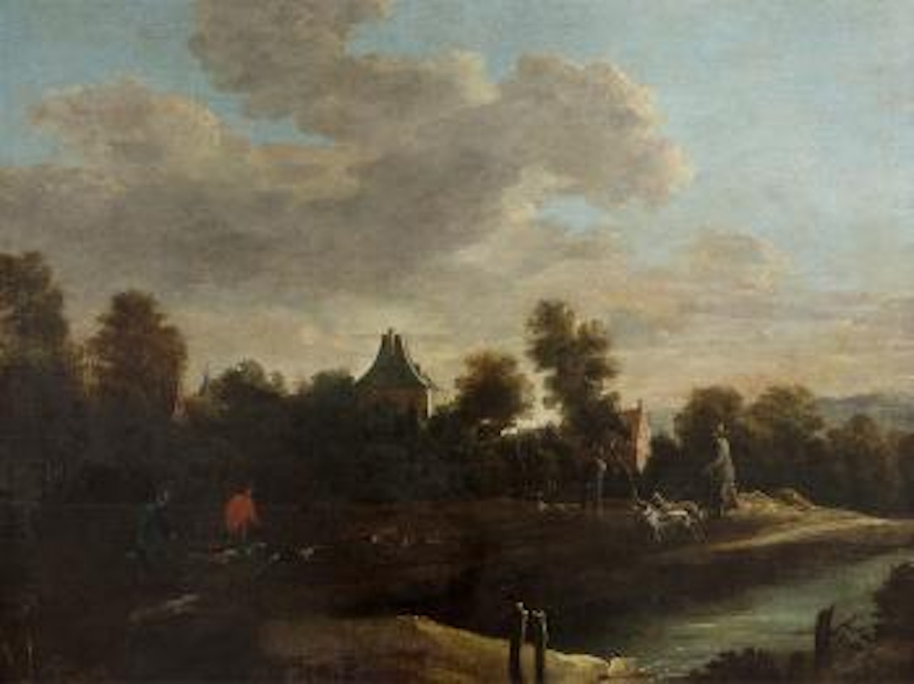 Hundsmen & Hound by David Teniers II