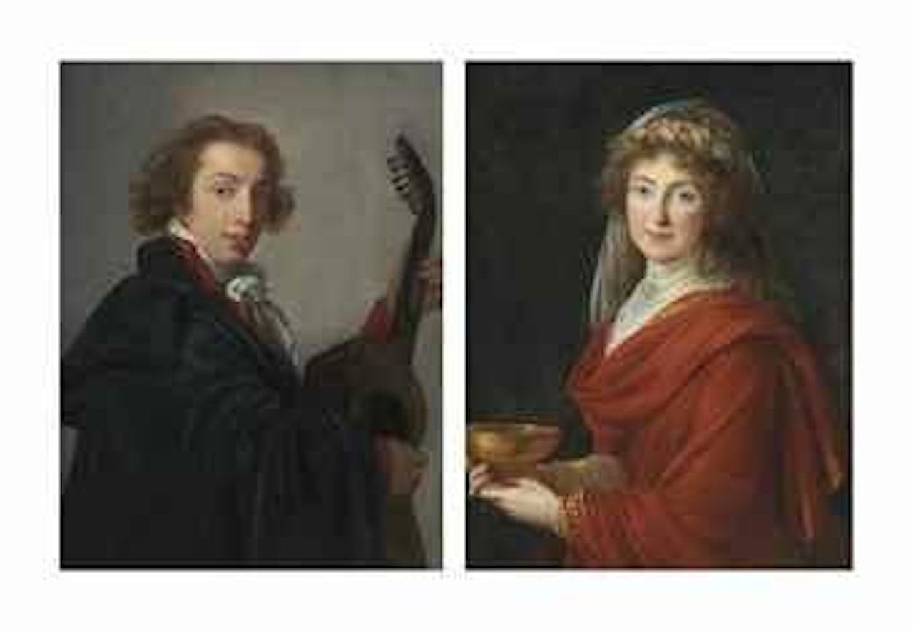 Portrait of the Count Siemontkowsky Bystry; and Portrait of the Countess Siemontkowsky Bystry by Marie Louise Elisabeth Vigee-Lebrun