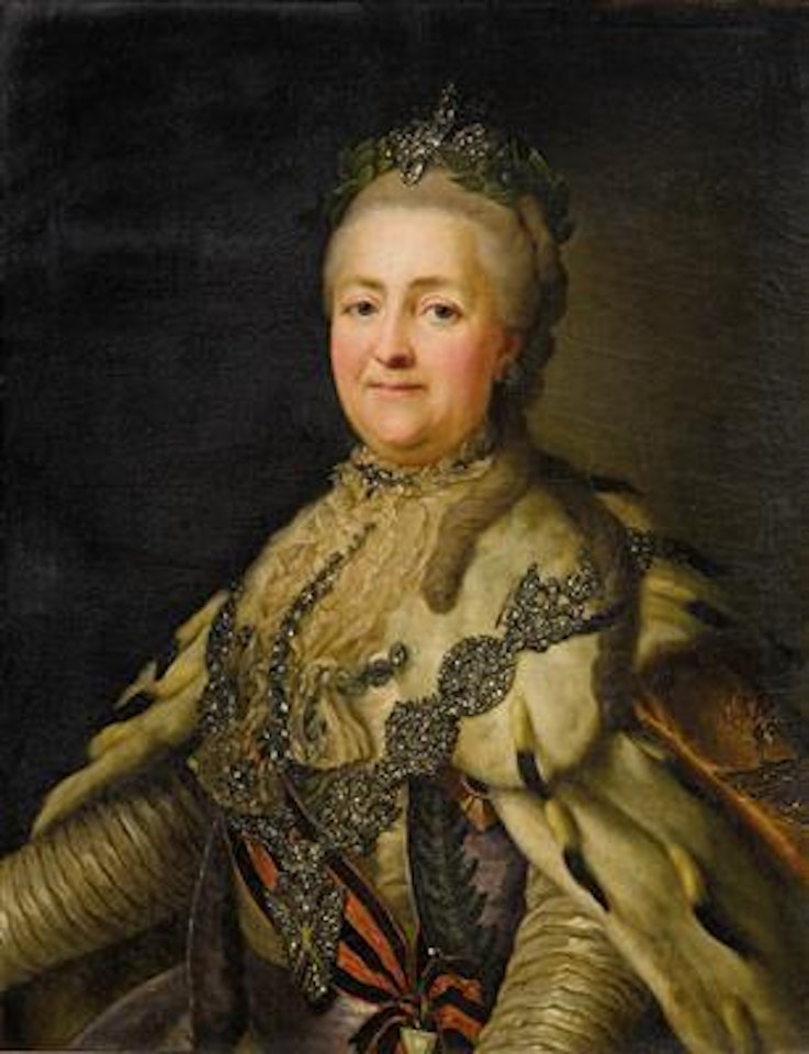 Portrait of Catherine II, Empress of Russia (Catherine the Great), half-length by Alexander Roslin by Russian School