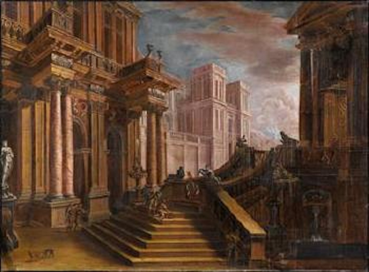 An architectural Capriccio by BOLOGNESE SCHOOL