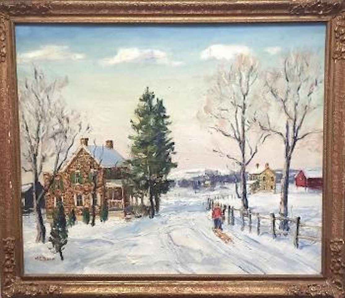 Winter landscape by Walter Emerson Baum