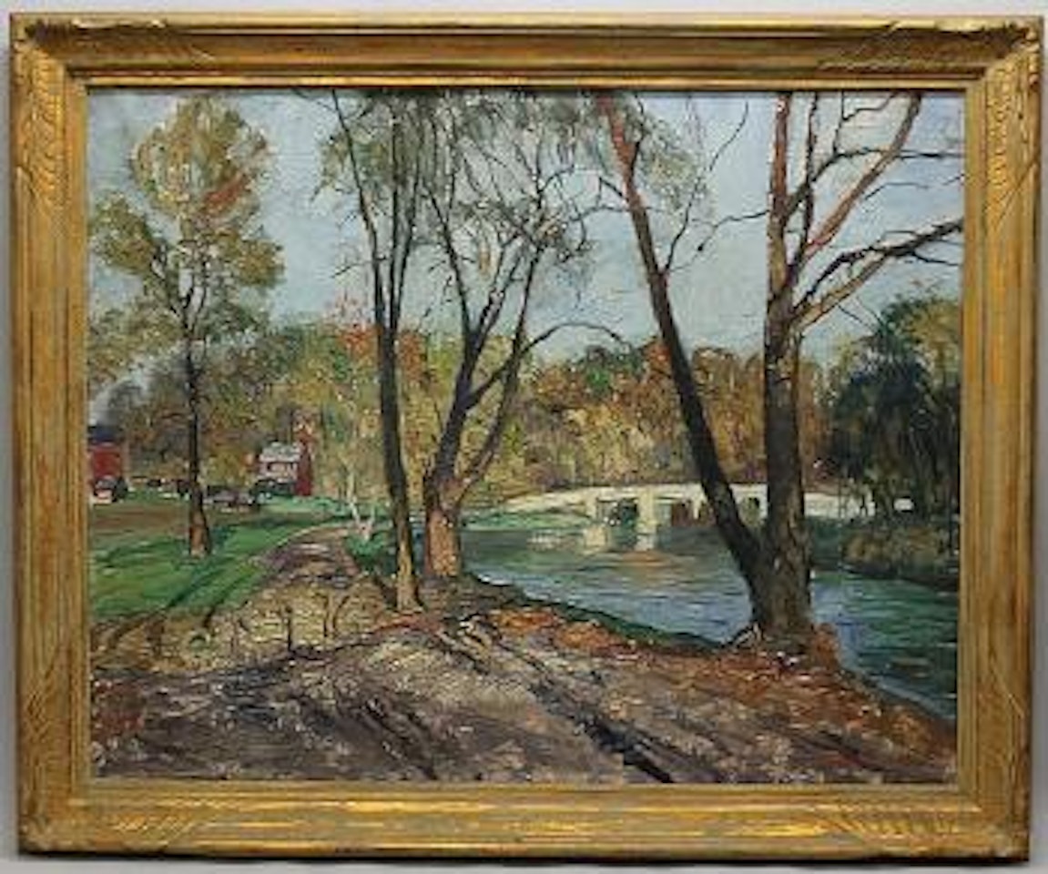 Helfrich Springs; Easton Pa, Winter by Walter Emerson Baum