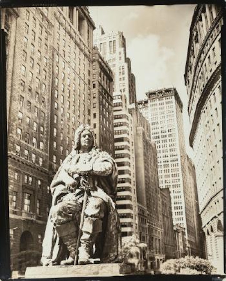 De Peyster Statue, Bowling Green, Manhattan by Berenice Abbott