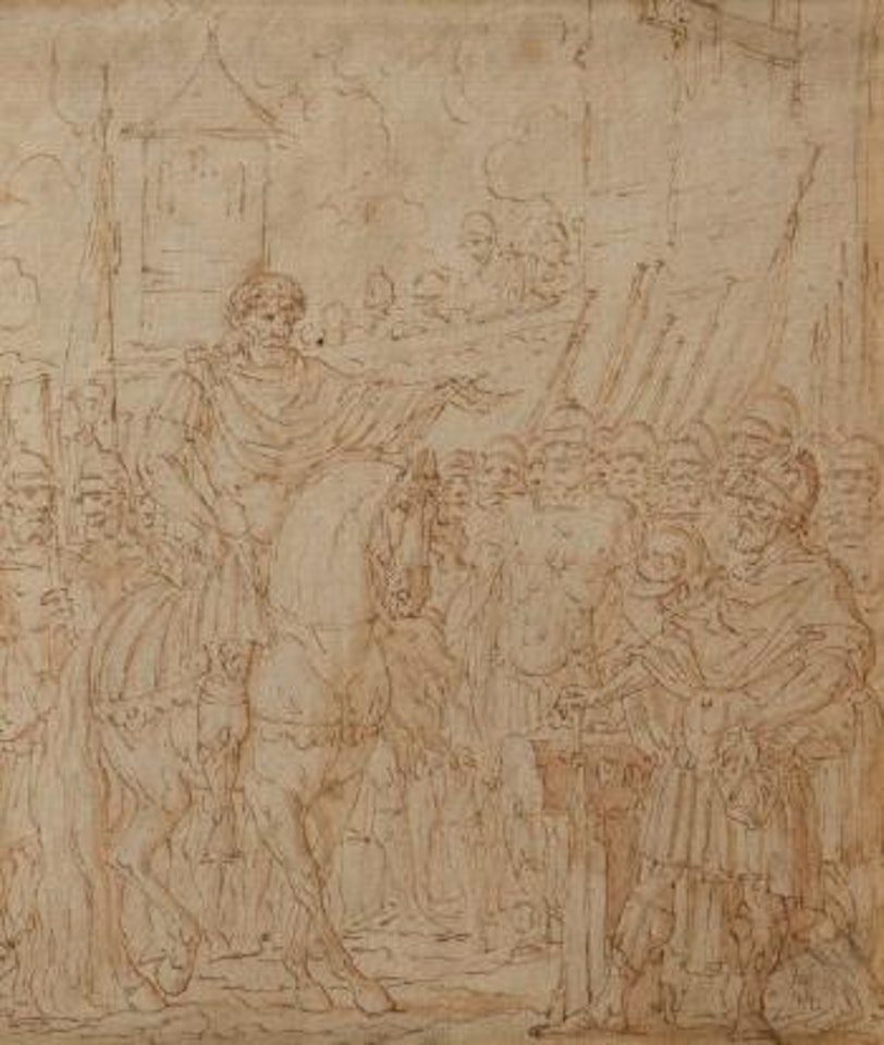 Scène d'histoire romaine avec Marc-Aurèle by Louis-Félix de la Rue