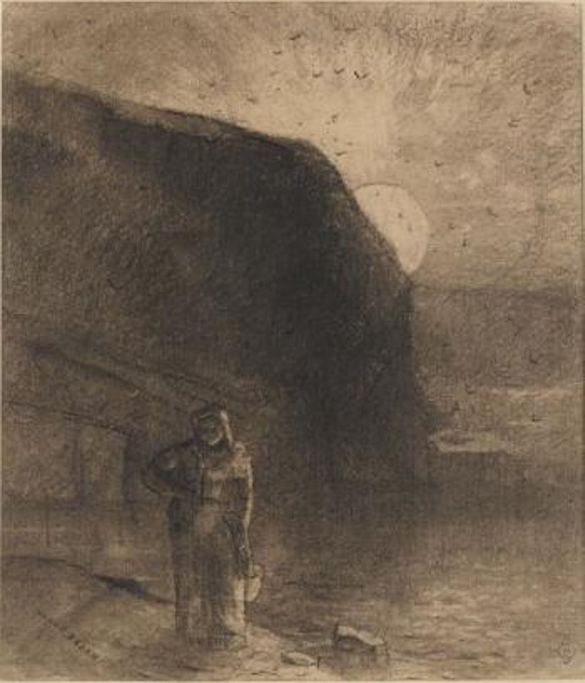 Figure devant la baie des Trépassés by Odilon Redon