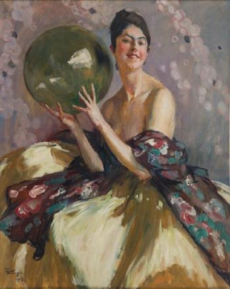 Femme à la boule chinoise by Jean Gabriel Domergue