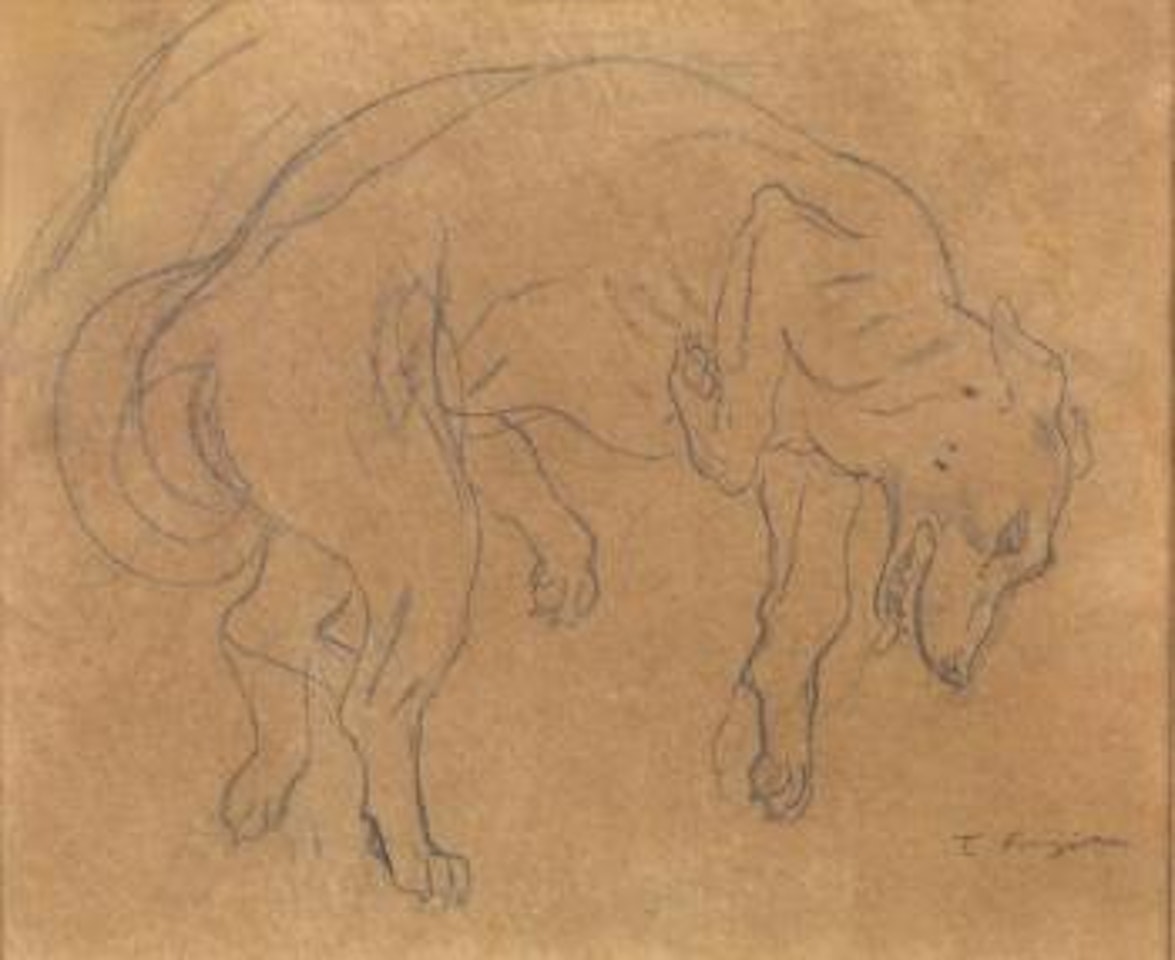 Etude de chien by Leonard Tsuguharu Foujita