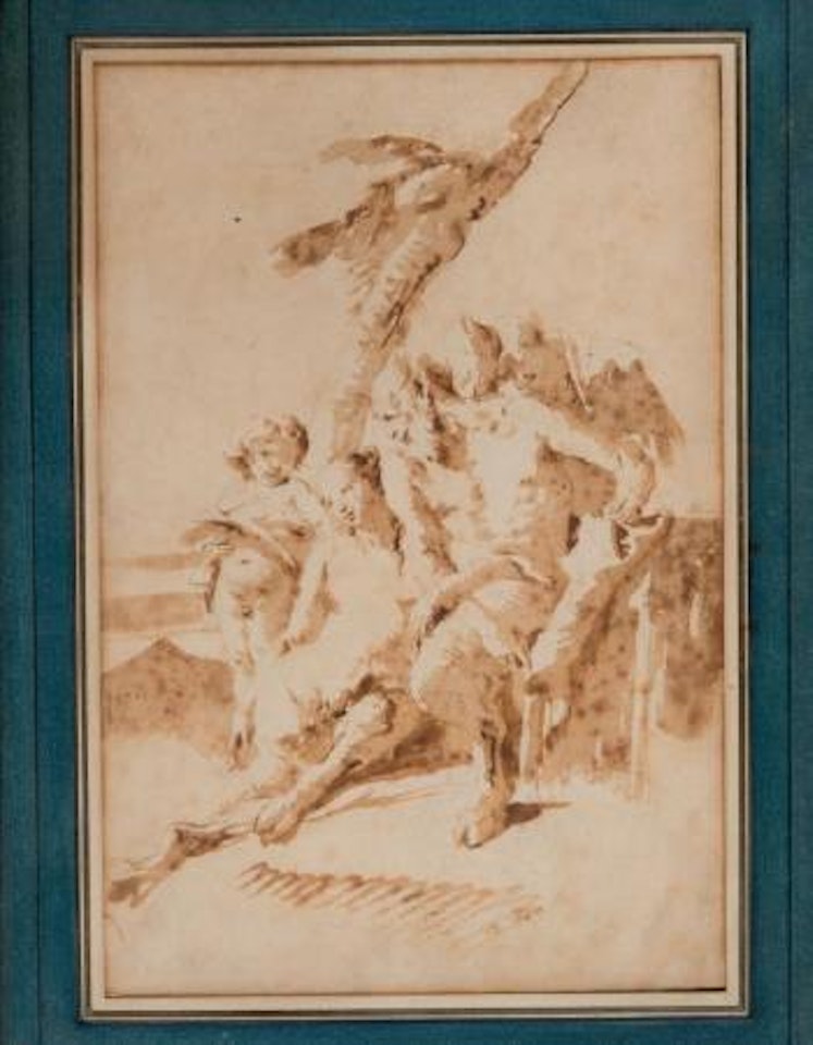 Satyre, nymphe et amour by Giovanni Battista Tiepolo