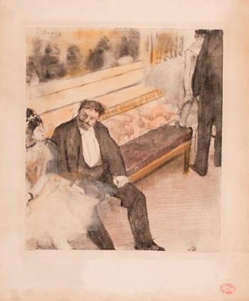 Deux hommes et deux danseuses by Edgar Degas