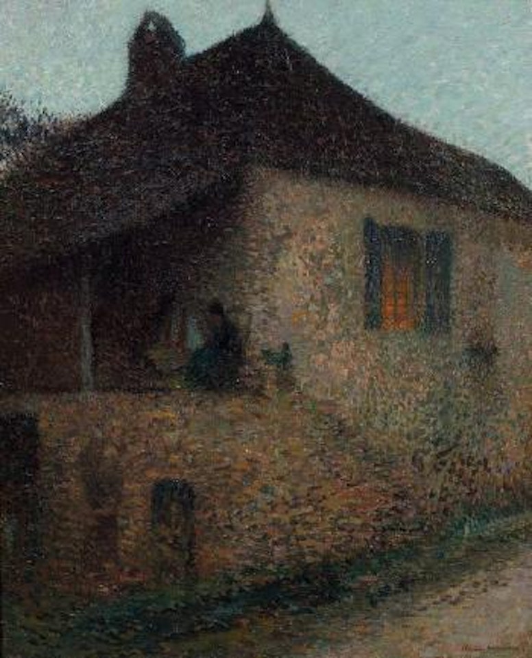 Maison du lot, l’été au coucher du soleil by Henri Jean Guillaume Martin