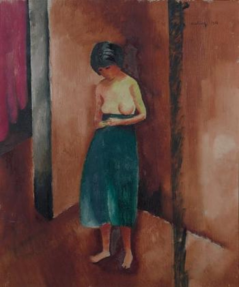 Jeune femme torse nu by Moïse Kisling