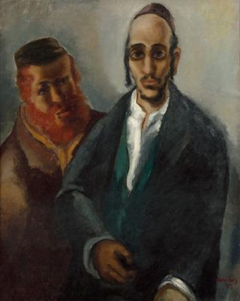 Le rabbin et le chamas by Emmanuel Mané-Katz