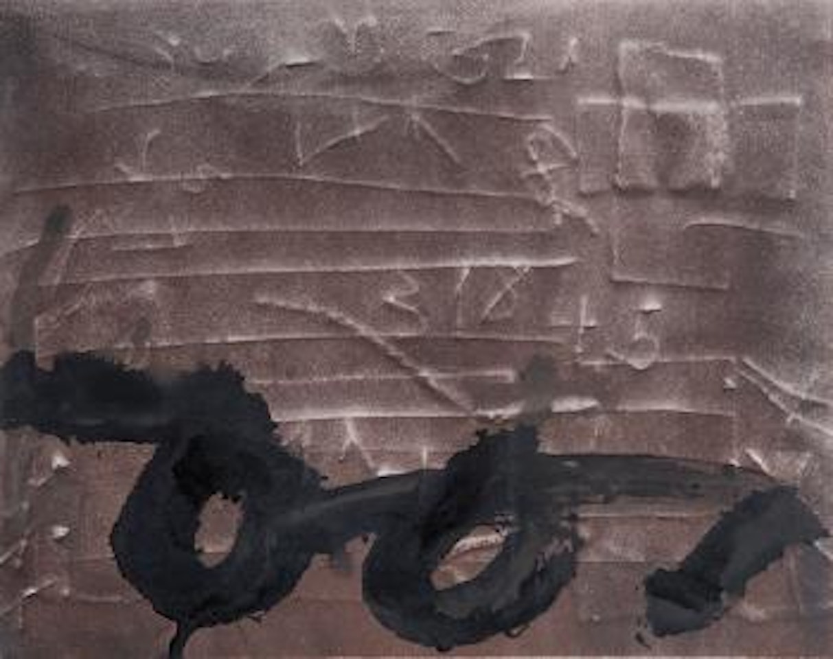 Esgrafiat i signe by Antoni Tapies