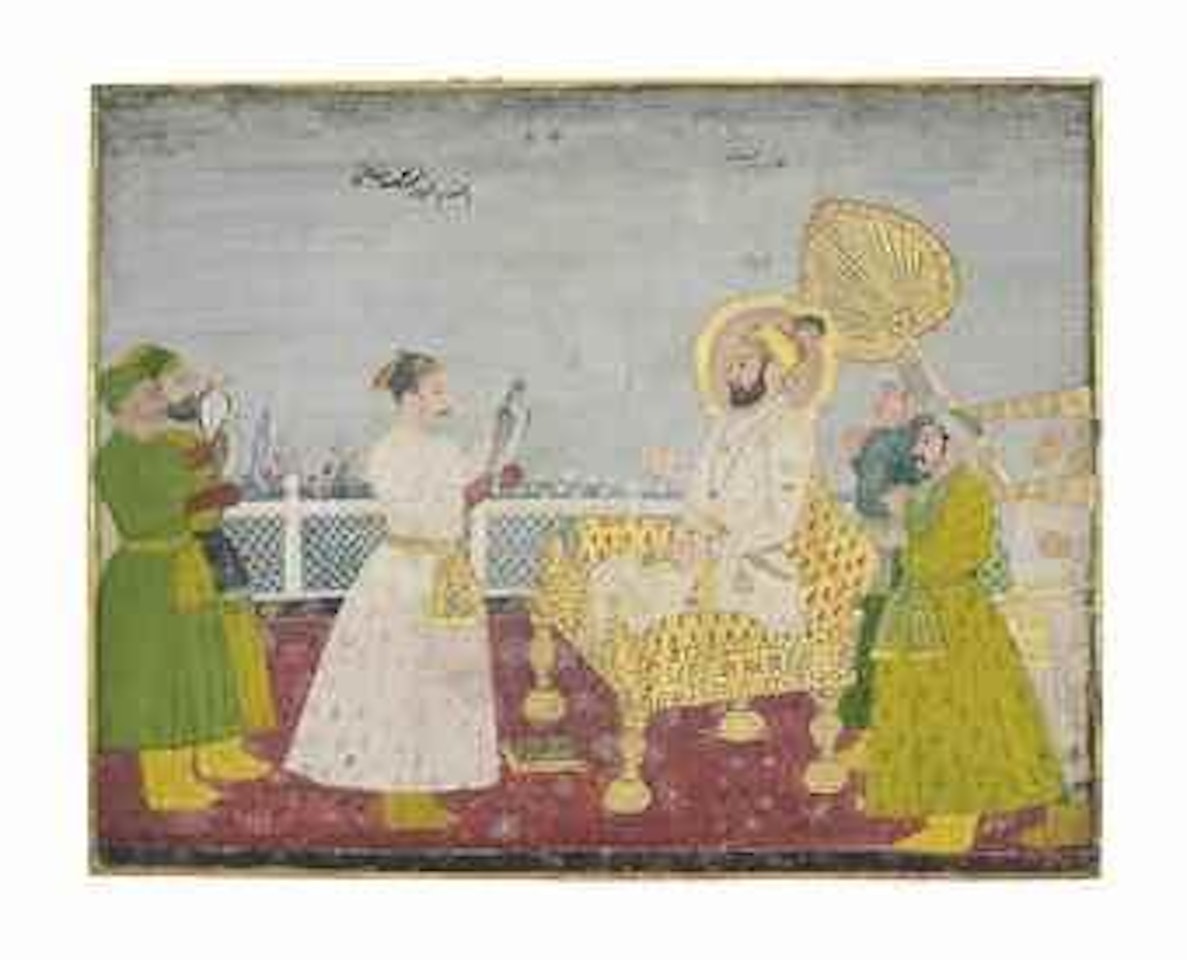 The Emperor 'Alamgir II and the master of the royal aviaries by Mughal School