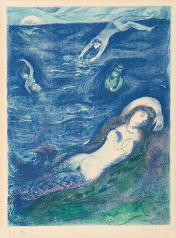 Four Tales From The Arabian Nights: 'So I Came Forth of The Sea' (Mourlot 40; Cramer Bk 18) by Marc Chagall