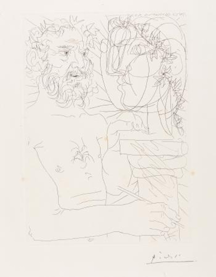 Vieux Sculpteur au Travail (B 158; Ba 311) by Pablo Picasso