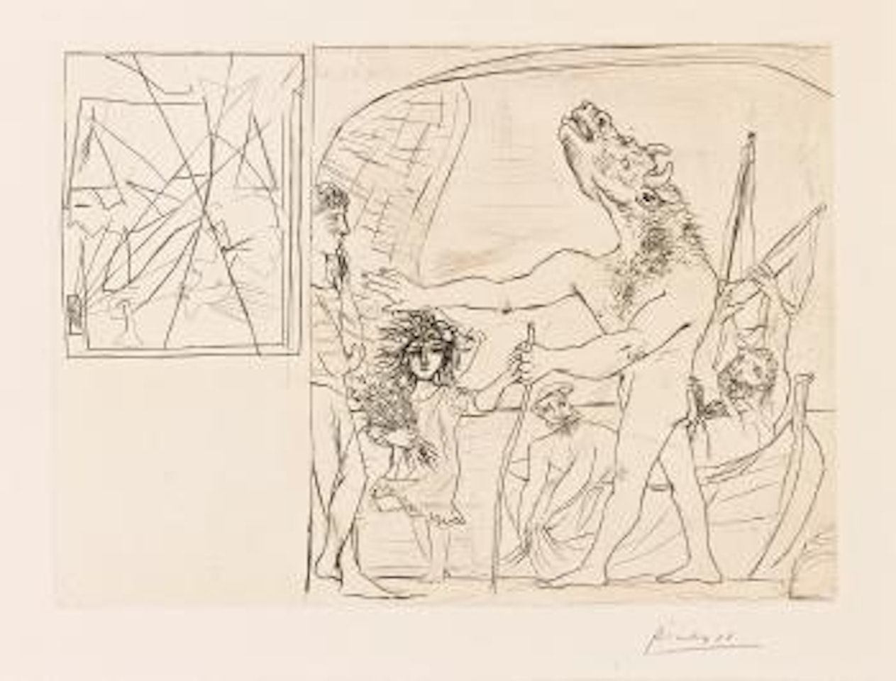 Minotaure Aveugle Guidé Par Une Petite Fillette, I (B 222; Ba 434) by Pablo Picasso