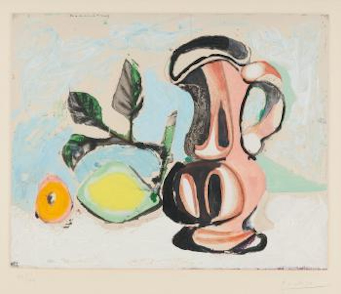 Still Life with Pitcher and Lemon by Pablo Picasso