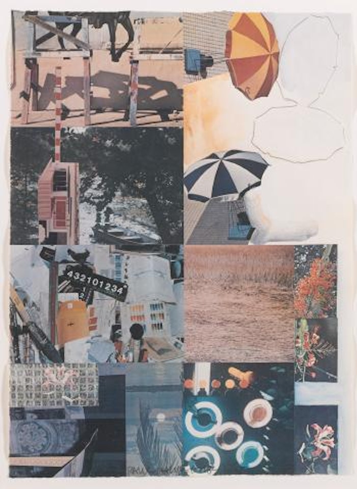 Most Distant Visible Part of The Sea / Umbrellas by Robert Rauschenberg