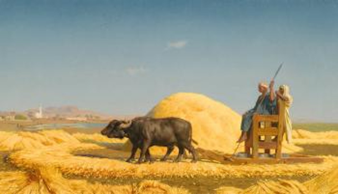 The Grain Threshers, Egypt by Jean Léon Gérome
