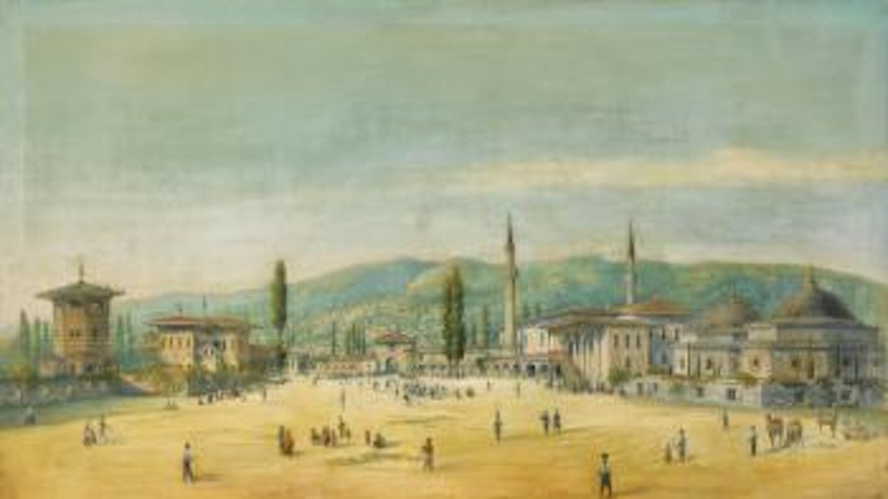 The Tatar Khan's Palace In Bakchi - Sarai, Crimea by Carlo Bossoli
